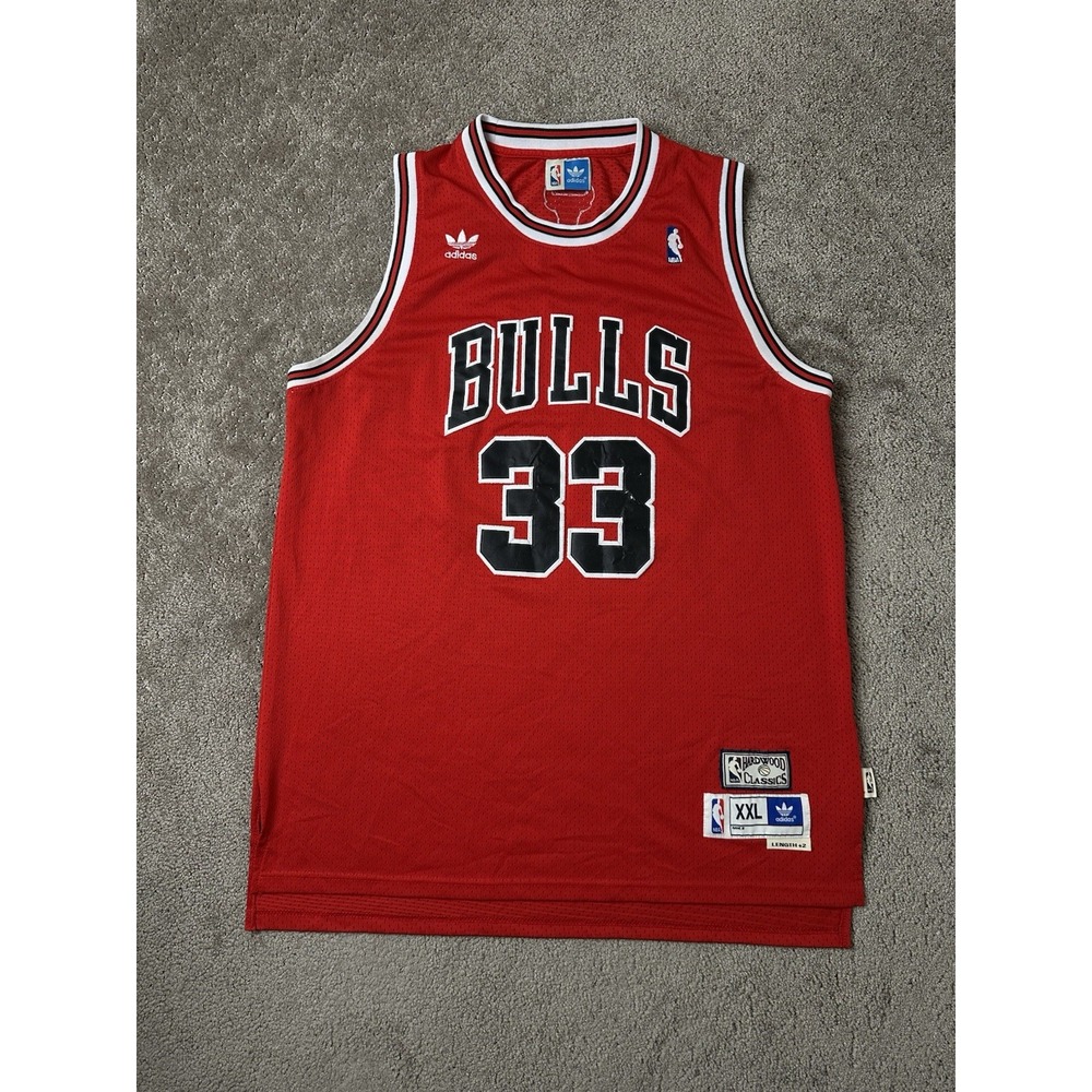 Vintage Jersey Adidas Chicago Bulls #33 Scottie Pippen Basketball NBA, Size XXL